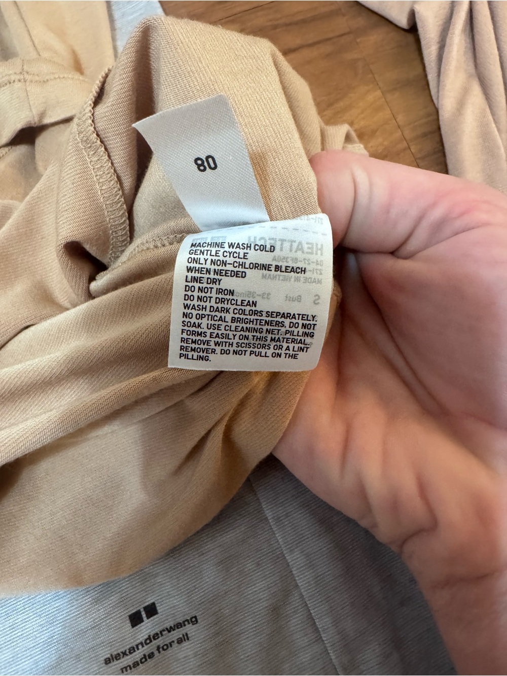 Alexander Wang for Uniqlo HEATTECH Tan and Grey Long-Sleeve Tops set of 2 - Picture 7 of 7